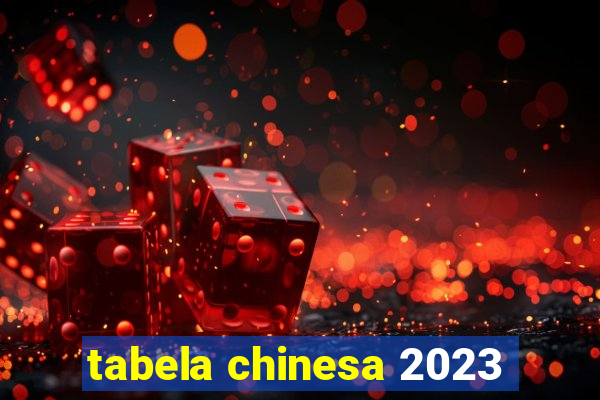 tabela chinesa 2023